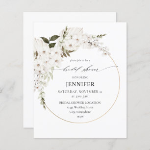 Papier Budget White Boho Floral Fête des mariées