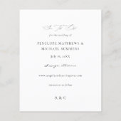Papier Budget White Boho Floral Photo Enregistrer la date (Dos)