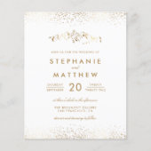 Papier Budget White & Gold Foil Confetti Mountain Mariage (Devant)