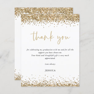 Papier Budget White Gold Parties scintillant 2024 Graduat