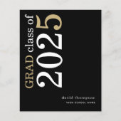 Papier Budget White Gold Texte 2025 Grad Faire-part (Devant)