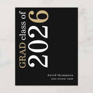 Papier Budget White Gold Texte 2025 Grad Faire-part