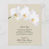 Papier Budget White Orchid Funeral Merci (Devant)