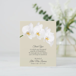 Papier Budget White Orchid Funeral Merci