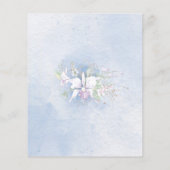 Papier Budget White Orchids Blue Bridal Shower Invitation (Dos)