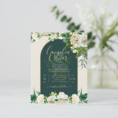 Papier BUDGET White Roses Forêt Vert Mariage d'hiver INV (Debout devant)