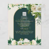 Papier BUDGET White Roses Forêt Vert Mariage d'hiver INV (Dos)