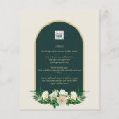 Papier BUDGET White Roses Forêt Vert Mariage d'hiver INV (Dos)