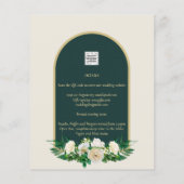 Papier BUDGET White Roses Forêt Vert Mariage d'hiver INV (Dos)