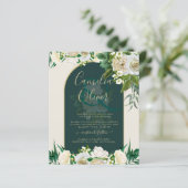 Papier BUDGET White Roses Forêt Vert Mariage d'hiver INV (Debout devant)
