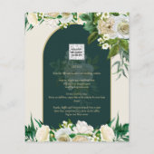 Papier BUDGET White Roses Forêt Vert Mariage d'hiver INV (Dos)