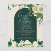 Papier BUDGET White Roses Forêt Vert Mariage d'hiver INV (Devant)