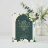 Papier BUDGET White Roses Forêt Vert Mariage d'hiver INV (Debout devant)