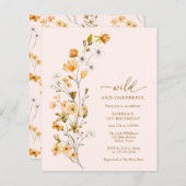 Papier BUDGET Wild and Onederday Invitation 1er anniversa (Devant / Derrière)