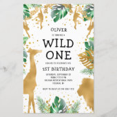 Papier Budget Wild One 1er anniversaire Safari Invitation (Devant)