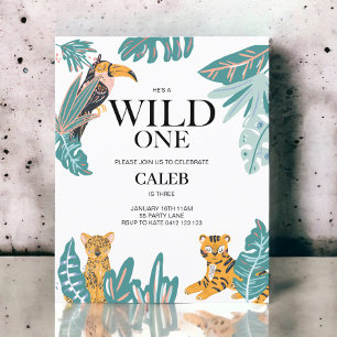 Papier BUDGET Wild One Cute Jungle Thème Première Invitat