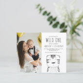Papier Budget Wild One Photo 1er Anniversaire Invitation (Debout devant)