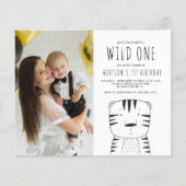 Papier Budget Wild One Photo 1er Anniversaire Invitation (Devant)