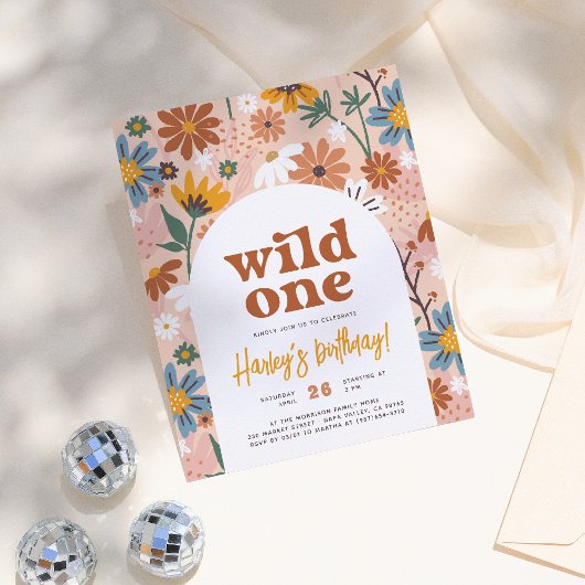 Papier Budget Wild One Retro Boho 1er anniversaire fête