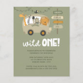 Papier Budget Wild One Safari Animaux 1er Anniversaire Ve (Devant)