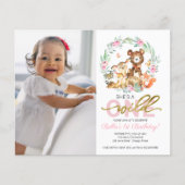 Papier Budget Wild Un Anniversaire Invitations Avec Photo (Devant)