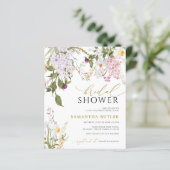 Papier BUDGET Wilflowers Invitation de la douche nuptiale (Debout devant)