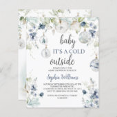 Papier Budget Winter Baby C'est une invitation froide à l (Devant / Derrière)
