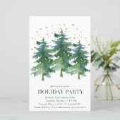 Papier Budget Winter Forest Company Fête Invitation (Debout devant)