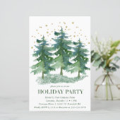 Papier Budget Winter Forest Company Fête Invitation (Debout devant)