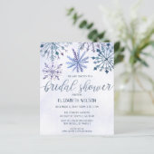 Papier Budget Winter Wonderland Bridal Show Invitation (Debout devant)
