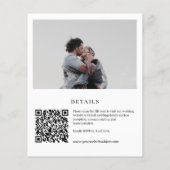Papier Budget Winter Wreath Photo QR code mariage invitat (Dos)