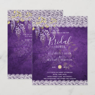 Papier BUDGET Wisteria Floral Lace FÊTE DES MARIÉES INVIT