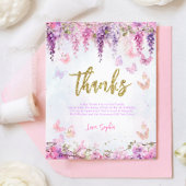 Papier BUDGET Wisteria Gold Butterfly Birthday Merci