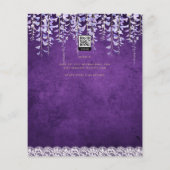 Papier BUDGET Wisteria Purple Floral Lace Mariage INVITE (Dos)