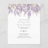 Papier BUDGET Wisteria Purple Floral Wedding Invite (Devant)