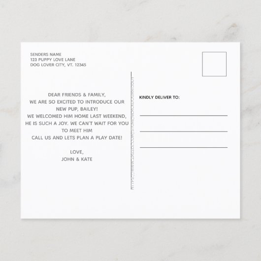 Papier Budget Woo Photo Chien Chien Chien Nouveau Faire-p (Dos)