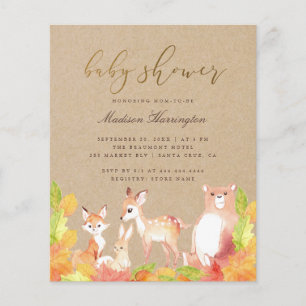 Papier Budget Woodland Friends Of The Forest Baby shower