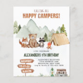 Papier Budget Woodland Happy Camper Anniversaire de enfan (Devant)
