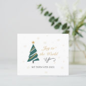 Papier Bugdet Corporate We Survived 2021 Holiday Card (Debout devant)