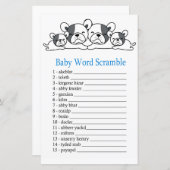 Papier Bulldog Baby jeu de brouillage de mots (Devant / Derrière)