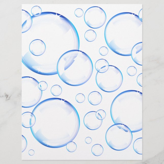 Papier Bulles de savon bleu transparent (Devant)