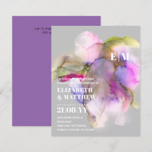 Papier BULLETIN BUDGET Technicolor Aquarelle Mariage Invi