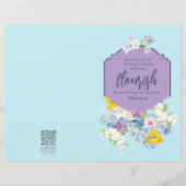 Papier Bulletin d'église de l'écriture de cadre floral vi (Devant)