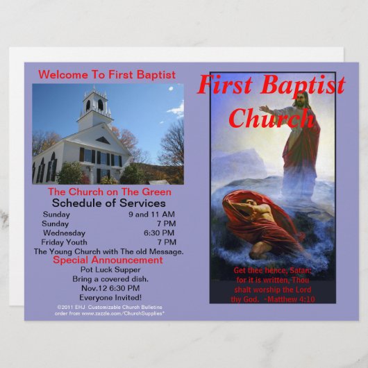 Papier Bulletin Hebdomadaire Personnalisable - Extérieur (Devant / Derrière)