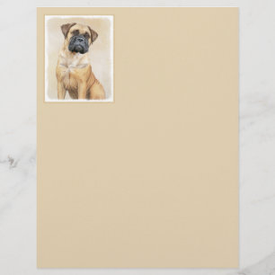 Papier Bullmastiff Peinture - Joli chien d'origine art