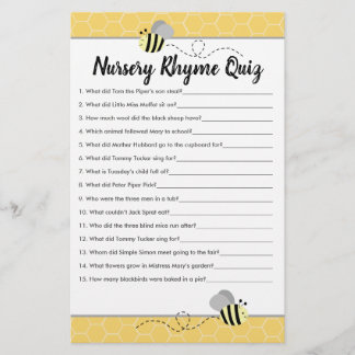 Papier Bumble Bee Baby shower Nursery