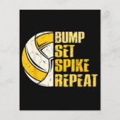 Papier Bump Set Spike Répéter Volleyball Funny (Dos)