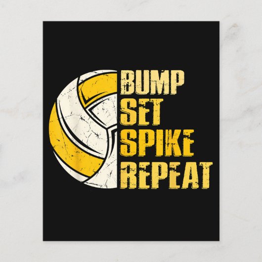 Papier Bump Set Spike Répéter Volleyball Funny (Devant)