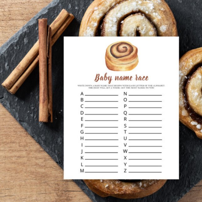 Papier Bun baby shower - Baby name race jeu (Créateur téléchargé)