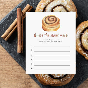 Papier Bun Baby shower Guess le doux jeu de la pagaille